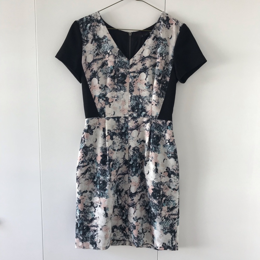 Club Monaco Black and Floral Dress 00